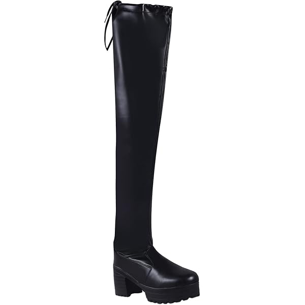 Buy Shoetopia Women's Black Over-the-Knee Boots – High Heel